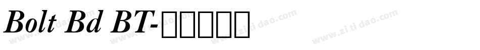 Bolt Bd BT字体转换